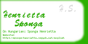 henrietta sponga business card